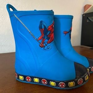 Crocs Bump It Spiderman Rain Boots Sz 9